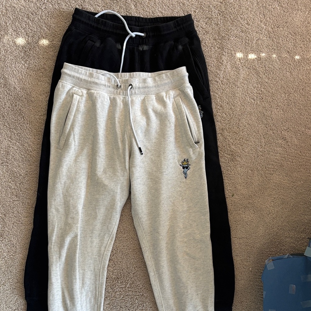 GOAT USA Jogger Sweatpants - Light Gray & Black